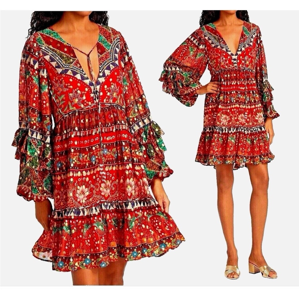 Farm Rio Tropical Shine Mini Dress - Picture 4 of 14
